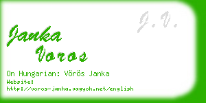janka voros business card